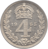 1965 MAUNDY FOURPENCE ( UNC ) - Maundy Coins - Cambridgeshire Coins