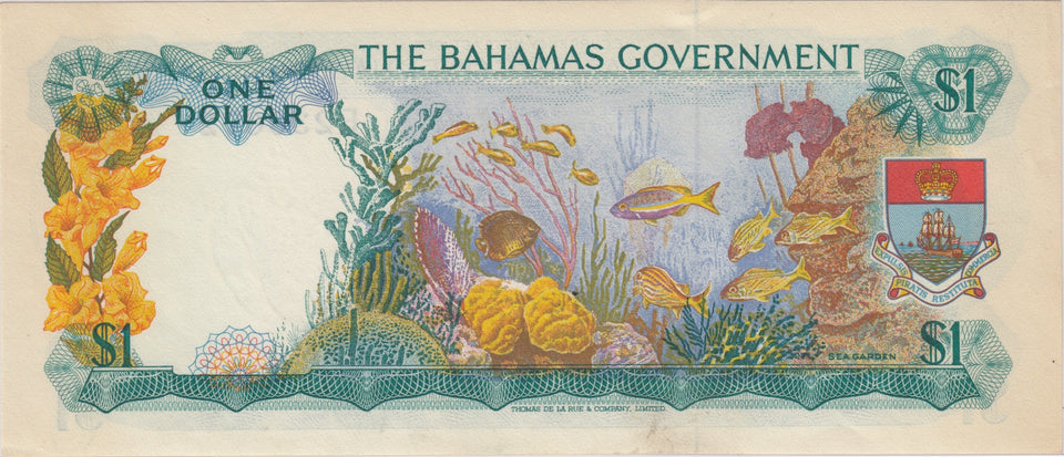 1965 ONE DOLLAR BANKNOTE BAHAMAS REF 1435 - World Banknotes - Cambridgeshire Coins