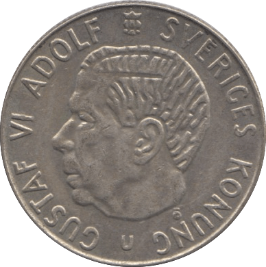 1965 ONE KRONE SWEDEN - WORLD COINS - Cambridgeshire Coins