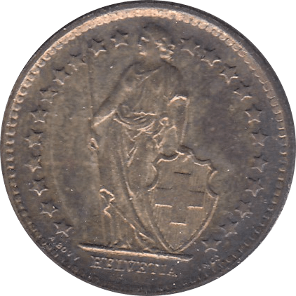 1965 SILVER 1 1/2 FRANC SWITZERLAND - WORLD SILVER COINS - Cambridgeshire Coins
