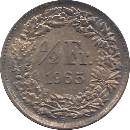 1965 SILVER 1 1/2 FRANC SWITZERLAND - WORLD SILVER COINS - Cambridgeshire Coins