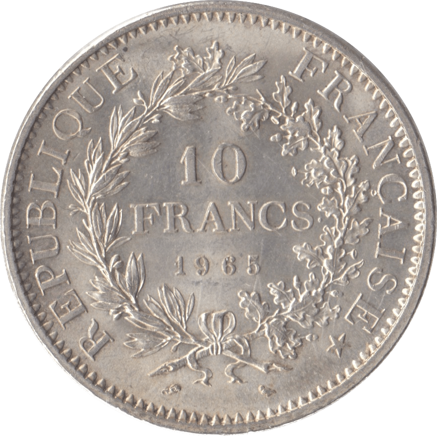 1965 SILVER 10 FRANCS FRANCE - SILVER WORLD COINS - Cambridgeshire Coins