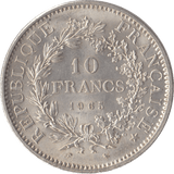 1965 SILVER 10 FRANCS FRANCE - SILVER WORLD COINS - Cambridgeshire Coins