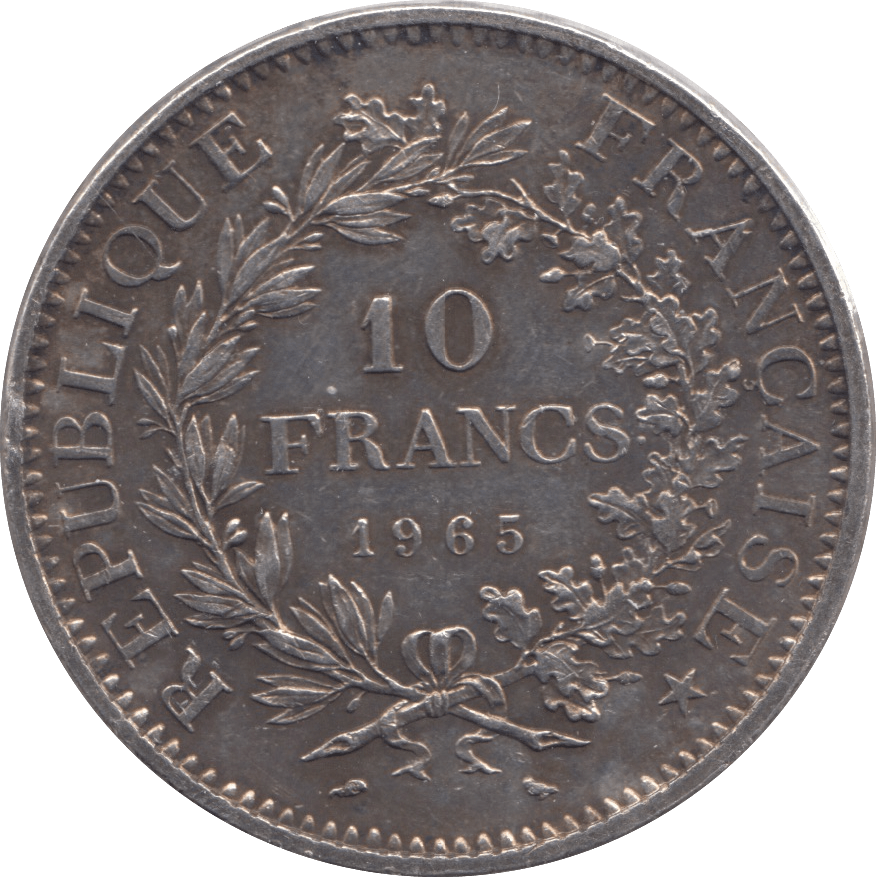 1965 SILVER 10 FRANCS FRANCE - SILVER WORLD COINS - Cambridgeshire Coins