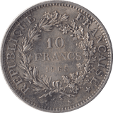 1965 SILVER 10 FRANCS FRANCE - SILVER WORLD COINS - Cambridgeshire Coins