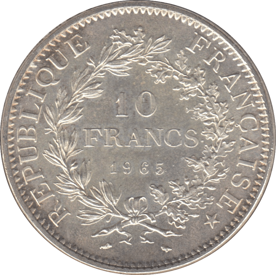 1965 SILVER 10 FRANCS FRANCE - SILVER WORLD COINS - Cambridgeshire Coins