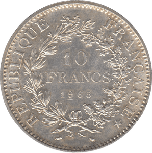1965 SILVER FRANCE 10 FRANCS ( UNC ) - SILVER WORLD COINS - Cambridgeshire Coins