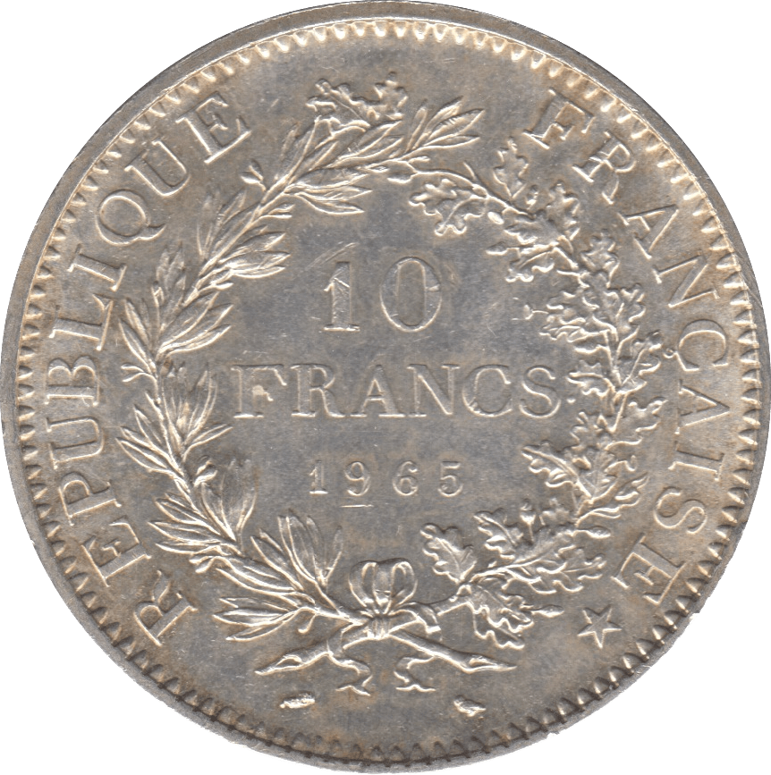 1965 SILVER FRANCE 10 FRANCS ( UNC ) - SILVER WORLD COINS - Cambridgeshire Coins