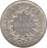 1965 SILVER FRANCE 10 FRANCS ( UNC ) - SILVER WORLD COINS - Cambridgeshire Coins