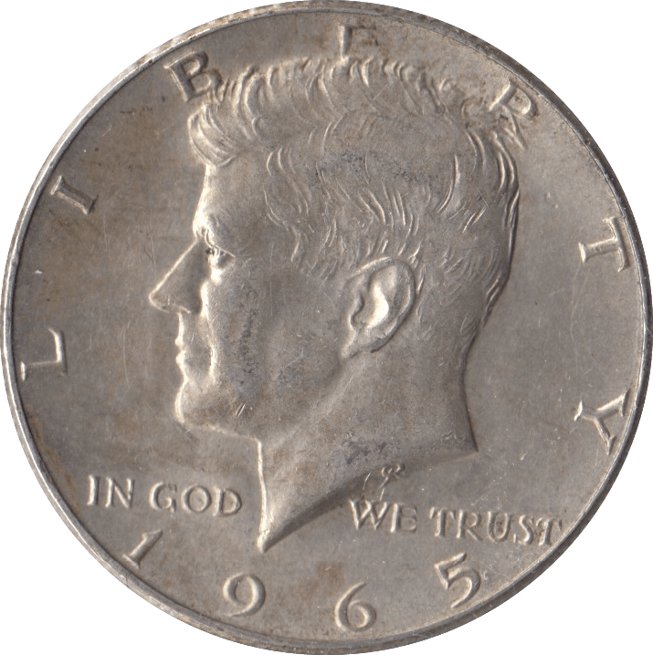 1965 SILVER HALF DOLLAR USA - SILVER WORLD COINS - Cambridgeshire Coins