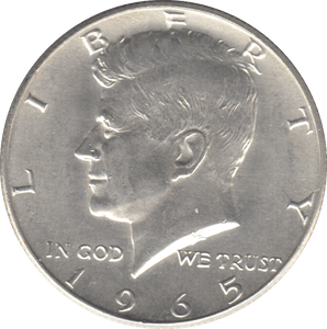 1965 SILVER HALF DOLLAR USA - SILVER WORLD COINS - Cambridgeshire Coins