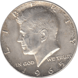 1965 SILVER HALF DOLLAR USA - WORLD SILVER COINS - Cambridgeshire Coins