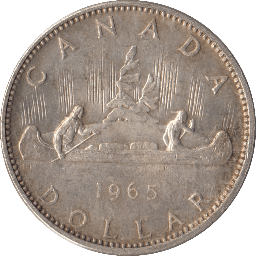 1965 SILVER ONE DOLLAR CANADA - SILVER WORLD COINS - Cambridgeshire Coins