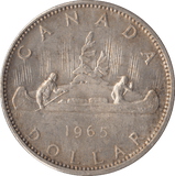 1965 SILVER ONE DOLLAR CANADA - SILVER WORLD COINS - Cambridgeshire Coins