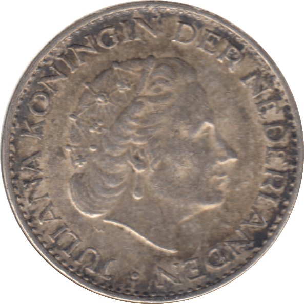 1965 SILVER ONE GULDEN NETHERLANDS - SILVER WORLD COINS - Cambridgeshire Coins