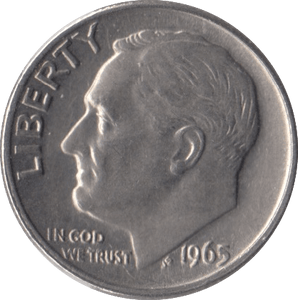 1965 USA ONE DIME - WORLD COINS - Cambridgeshire Coins