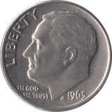 1965 USA ONE DIME - WORLD COINS - Cambridgeshire Coins