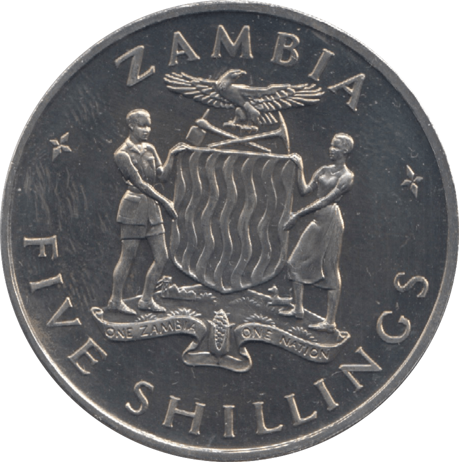 1965 ZAMBIA 5 SHILLINGS - WORLD COINS - Cambridgeshire Coins