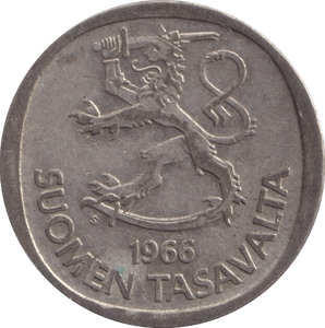 1966 1 MARKKA FINLAND - WORLD COINS - Cambridgeshire Coins