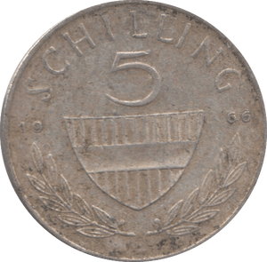 1966 5 SCHILLING AUSTRIA - WORLD COINS - Cambridgeshire Coins