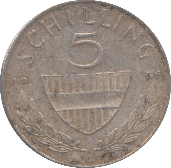 1966 5 SCHILLING AUSTRIA - WORLD COINS - Cambridgeshire Coins