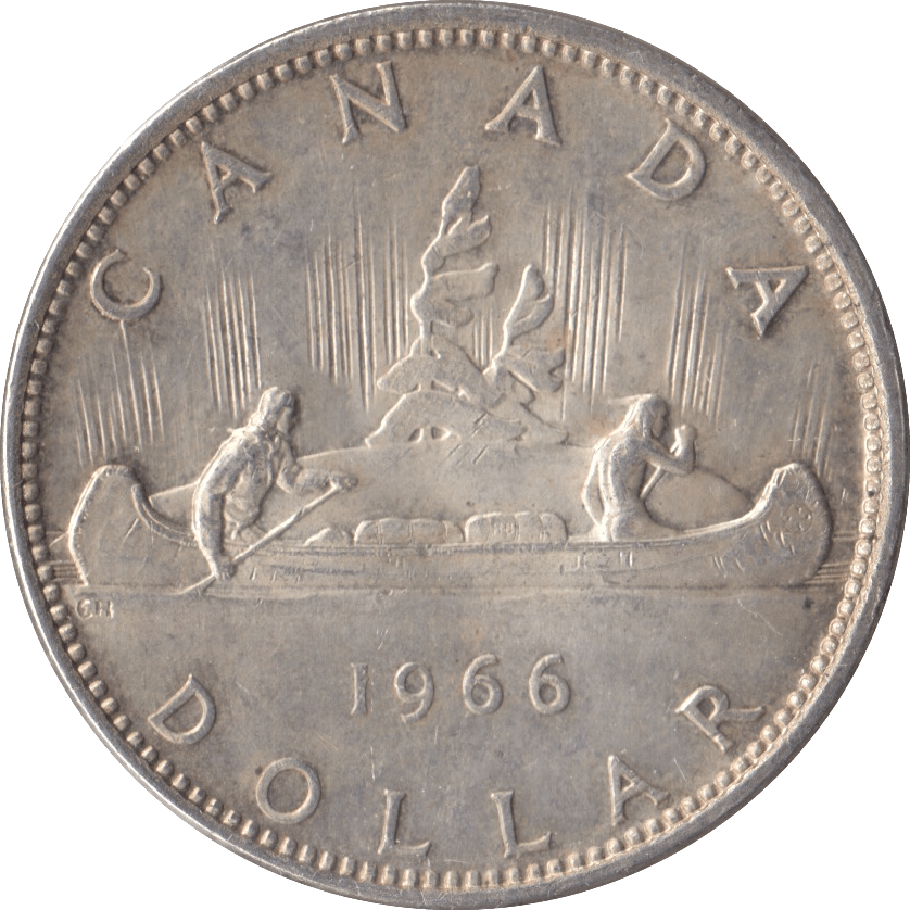 1966 CANADA SILVER ONE DOLLAR - SILVER WORLD COINS - Cambridgeshire Coins