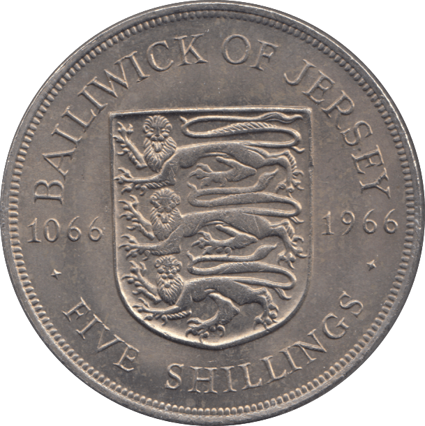 1966 FIVE SHILLINGS JERSEY - WORLD COINS - Cambridgeshire Coins