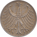 1966 GERMANY 5 DEUTSCHE MARK - WORLD COINS - Cambridgeshire Coins