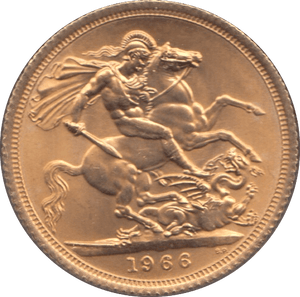 1966 GOLD SOVEREIGN ( AUNC ) - Sovereign - Cambridgeshire Coins