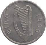 1966 IRELAND HALFCROWN - WORLD COINS - Cambridgeshire Coins