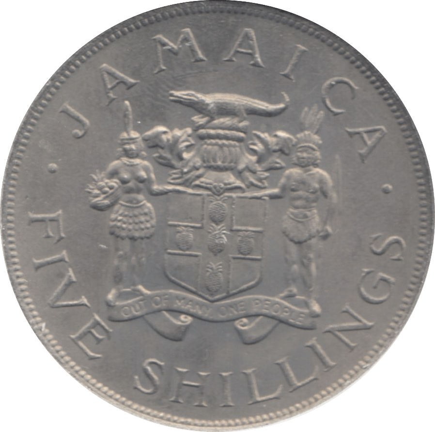 1966 JAMAICA FIVE SHILLINGS - WORLD COINS - Cambridgeshire Coins