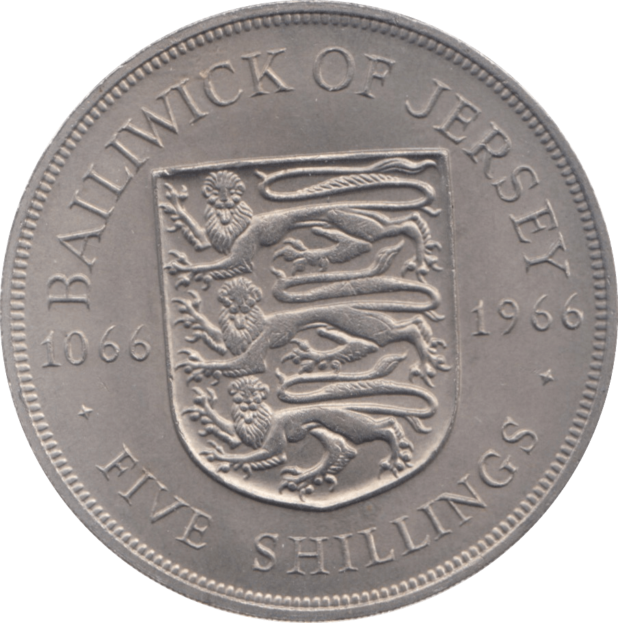 1966 JERSEY 5 SHILLINGS - WORLD COINS - Cambridgeshire Coins
