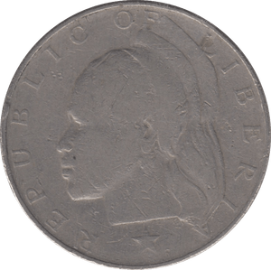 1966 LIBERIA SILVER ONE DOLLAR - SILVER WORLD COINS - Cambridgeshire Coins