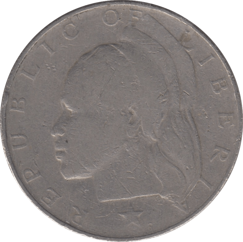 1966 LIBERIA SILVER ONE DOLLAR - SILVER WORLD COINS - Cambridgeshire Coins