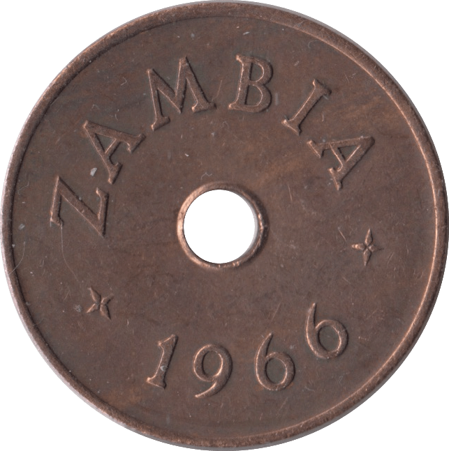 1966 ONE PENNY ZAMBIA - WORLD COINS - Cambridgeshire Coins