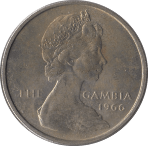 1966 ONE SHILLING GAMBIA - WORLD COINS - Cambridgeshire Coins