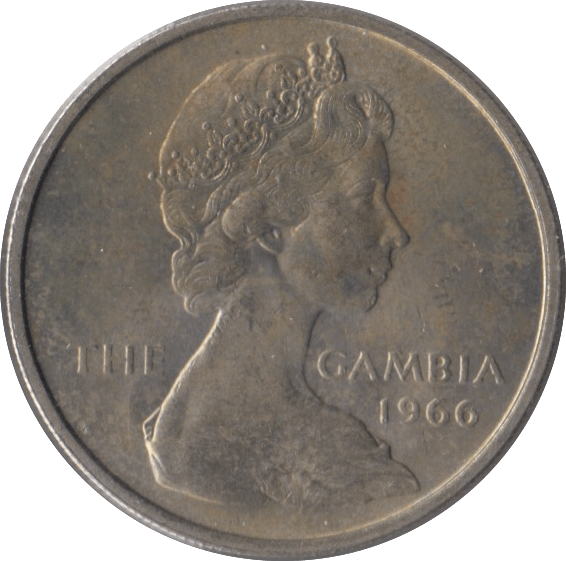 1966 ONE SHILLING GAMBIA - WORLD COINS - Cambridgeshire Coins