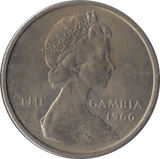 1966 ONE SHILLING GAMBIA - WORLD COINS - Cambridgeshire Coins