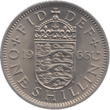 1966 SHILLING ENGLISH ( UNC ) - Shilling - Cambridgeshire Coins