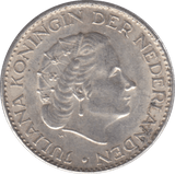 1966 SILVER 1 GULDEN NETHERLANDS - SILVER WORLD COINS - Cambridgeshire Coins