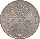 1966 SILVER 100 PESETAS SPAIN - SILVER WORLD COINS - Cambridgeshire Coins