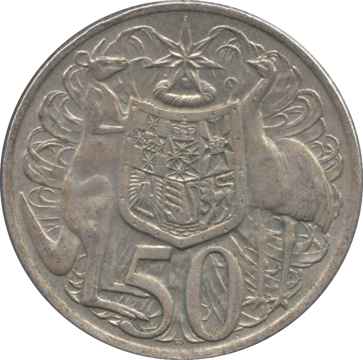 1966 SILVER AUSTRALIA 50 CENTS REF 2 - SILVER WORLD COINS - Cambridgeshire Coins
