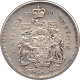 1966 SILVER FIFTY CENTS CANADA - WORLD SILVER COINS - Cambridgeshire Coins