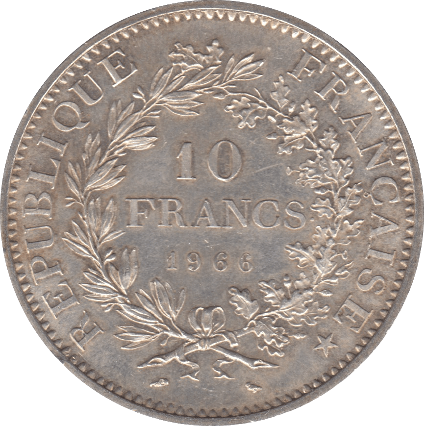 1966 SILVER FRANCE 10 FRANCS ( UNC ) - SILVER WORLD COINS - Cambridgeshire Coins