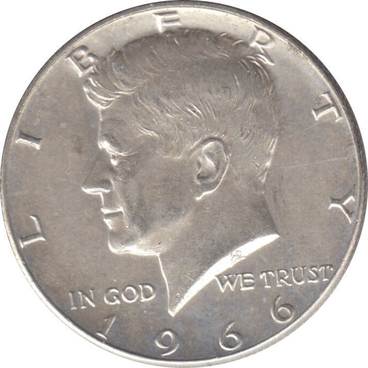 1966 SILVER HALF DOLLAR USA A - WORLD SILVER COINS - Cambridgeshire Coins