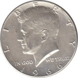 1966 SILVER HALF DOLLAR USA A - WORLD SILVER COINS - Cambridgeshire Coins
