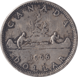 1966 SILVER ONE DOLLAR CANADA - SILVER WORLD COINS - Cambridgeshire Coins