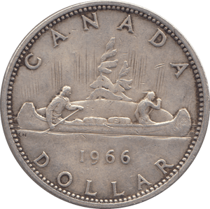 1966 SILVER ONE DOLLAR CANADA - WORLD SILVER COINS - Cambridgeshire Coins
