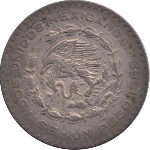 1966 SILVER ONE PESO MEXICO - WORLD SILVER COINS - Cambridgeshire Coins