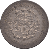 1966 SILVER ONE PESO MEXICO - WORLD SILVER COINS - Cambridgeshire Coins